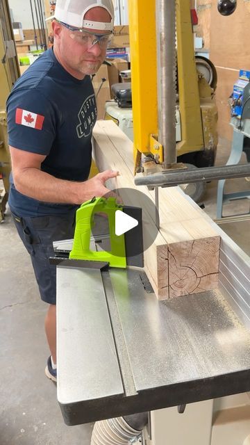 Dustin Mitchell on Instagram: "Over to the bandsaw now to resaw some of the pieces down to a smaller size and using this sweet @bowproducts_featherpro guide pro bandsaw guide to keep the material against the fence #woodworking #tools #maker" Woodworking Hacks Tips, Bandsaw Fence, Homemade Bandsaw Mill, Diy Bandsaw, Woodworking Bandsaw, Bandsaw Projects, Bandsaw Mill, Garage Tools, The Fence