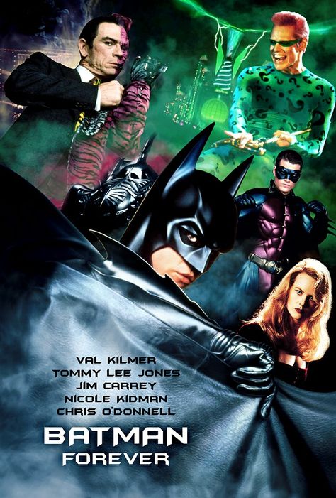 Batman Movie Posters, Last Action Hero, Forever Movie, Batman Forever, The Riddler, Tommy Lee Jones, Dvd Cover, Batman Poster, Batman Returns