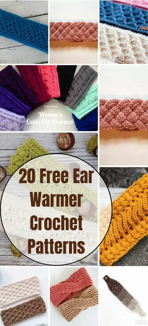 This roundup of 20 crochet ear warmer or headband patterns comes in multiple sizes for kids and women. You will find ones made with worsted weight as well as chunky yarn. They include Cable, twist, and braided headbands. Cable Crochet Headband, Crochet Pattern Headband Free, Crochet Cable Ear Warmer Free Pattern, Crochet Womens Headband, Headwarmer Crochet Pattern Free, Free Crochet Headbands For Women, Crochet Earwarmer Headband Pattern Free, Crochet Winter Headband Free Pattern, Crochet Ear Band Pattern Free