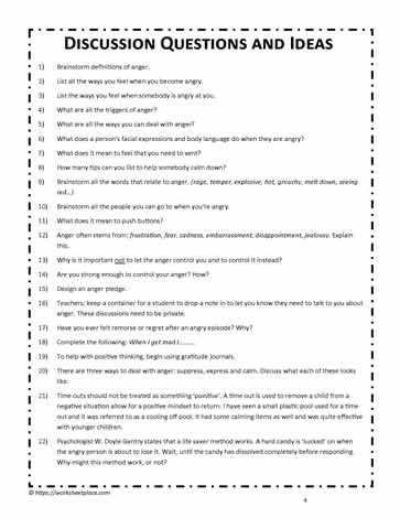 Questions and Ideas on Anger Worksheets Anger Worksheets, Anger Management Worksheets, Angry Person, How To Control Anger, Dealing With Anger, Women's Circle, Counseling Resources, Discussion Questions, Therapy Tools