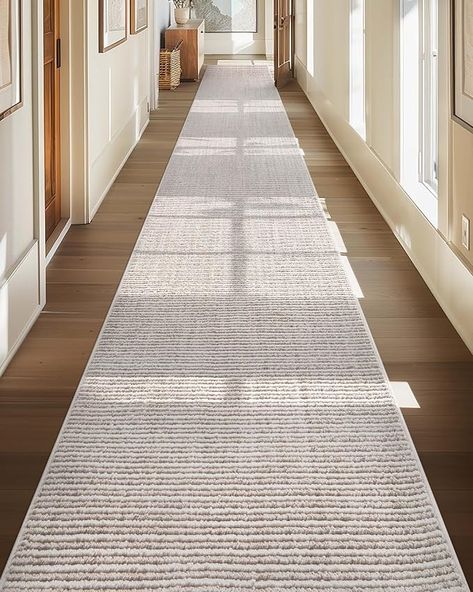 Amazon.com: Well Woven Berber Stripes Custom Long Runner Rug - Heritage Trails Collection - Beige 31 Inches Wide x 21 Feet Long Runner (31" x 21' Runner) - Made to Order, Moroccan Design for Hallways & Stairs : Home & Kitchen Long Hallway Runner, Long Runner Rug, Wooden Steps, Long Hallway, Well Woven, Hallway Runner Rug, Moroccan Design, Stair Runner, Elegant Living