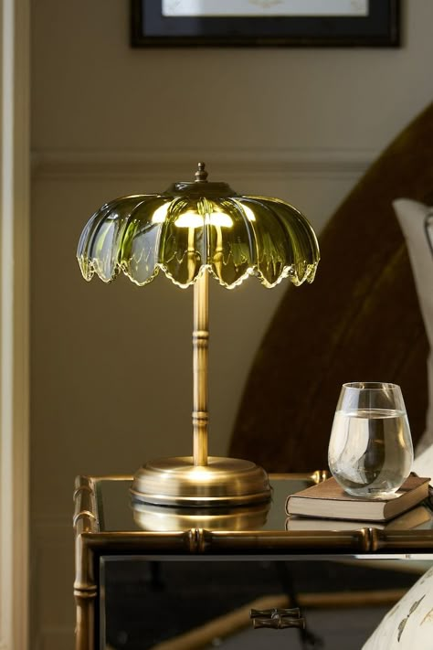 George Green, Bedroom 2024, Lamp Inspiration, Beautiful Table Lamp, Green Lamp, Island Table, Rockett St George, Art Deco Table, Green Table