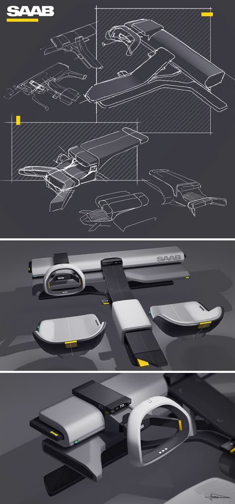 SAAB on Behance Concept Car Interior Design, Concept Car Interior, Interior Sketches, Car Interior Sketch, Car Interior Design Sketch, Interior Design Sketch, Interior Design Sketches, Car Interior Design, Interior Sketch