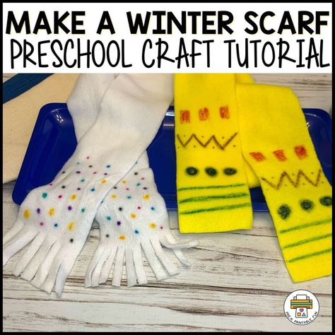 Winter Scarf Activities For Preschool, Winter Coat Craft For Preschool, Clothes Preschool Craft, Clothing Science Preschool, Getting Ready For Winter Preschool, Preschool Clothing Crafts, Pre K Clothing Activities, Scarf Craft Preschool, Winter Clothes Toddler Activities