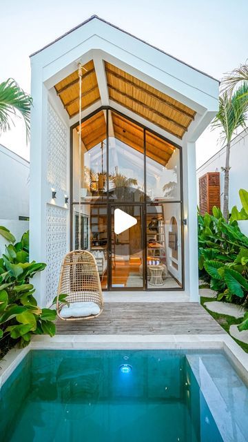 Perfect Tiny House, Resort House Design, Terrazzo Pool, Small Villa Design, Tropical Villa Design, Beach Villa Design, Bali House Design, Tropical Resort Design, Tiny Beach Cottage