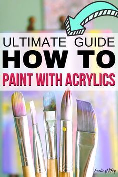 How To Use Acrylic Paint: The Ultimate Guide for Beginners Paint With Acrylics, Easy Landscape, Painting With Acrylics, Acrylic Tutorials, Learning To Paint, Acrylic Paint Brushes, Landscape Flowers, Start Painting, Acrylic Painting Lessons