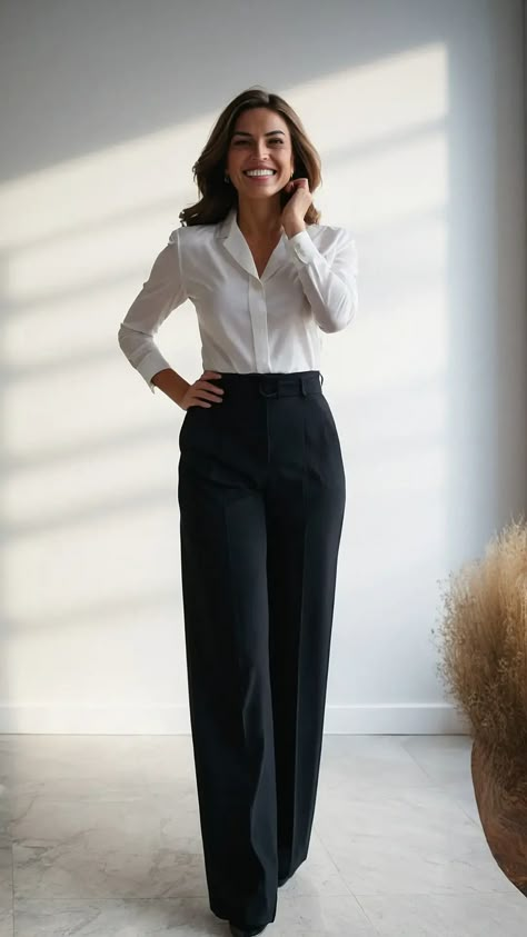 Unleashing Boss Vibes: 15 Business Woman Outfit Ideas for Every Occasion - TecArticles Power Clothes For Women, Businesswoman Aesthetic Outfit, Female Consultant Outfit, Office Boss Outfits Women, Professional Presentation Outfit, Business Professional Outfits Masc, Women’s Business Clothing, Unique Business Outfits, Management Outfits For Women