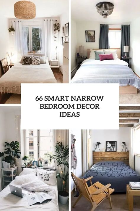 66 Smart Narrow Bedroom Decor Ideas - DigsDigs Large Narrow Bedroom Ideas, Narrow Rectangular Bedroom Ideas, Narrow Bedroom Design Ideas, Tight Space Bedroom Ideas, Long Bedroom Interior Design, Large Bed In Small Bedroom, 6x8 Bedroom Ideas, Small Bedroom Layout Ideas 8x8, Long Narrow Room Ideas Bedrooms