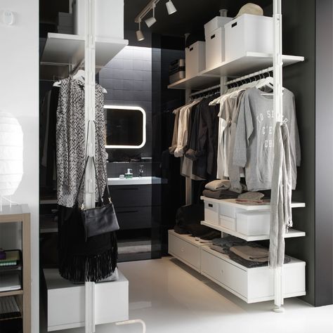 Home Office Wardrobe, Elvarli Ikea, Ikea Elvarli, Condominium Interior Design, Ikea France, Condominium Interior, Comic Book Storage, Fitted Bedroom Furniture, Wall Storage Systems