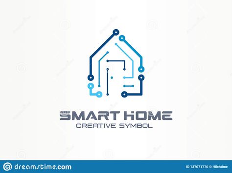 Automation Logo Design, Home Automation Logo, Automation Logo, Tech Booth, Smart Home Logo, Creative Symbol, Smart Building, Building Logo, Corporate Identity Design