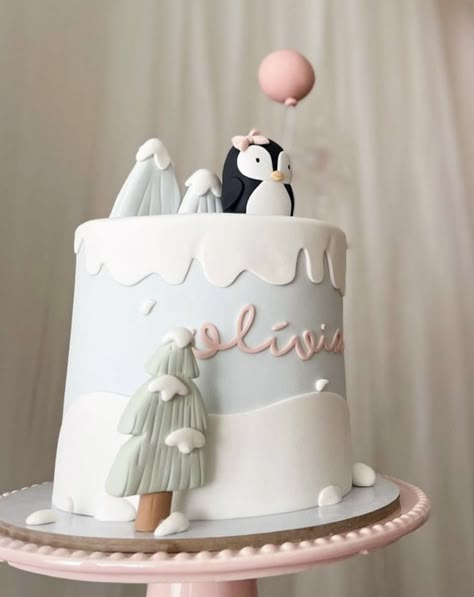 Penguin First Birthday, Penguin Birthday Cake, Penguin Birthday Party, Penguin Cake, Penguin Cakes, Penguin Birthday, Penguin Party