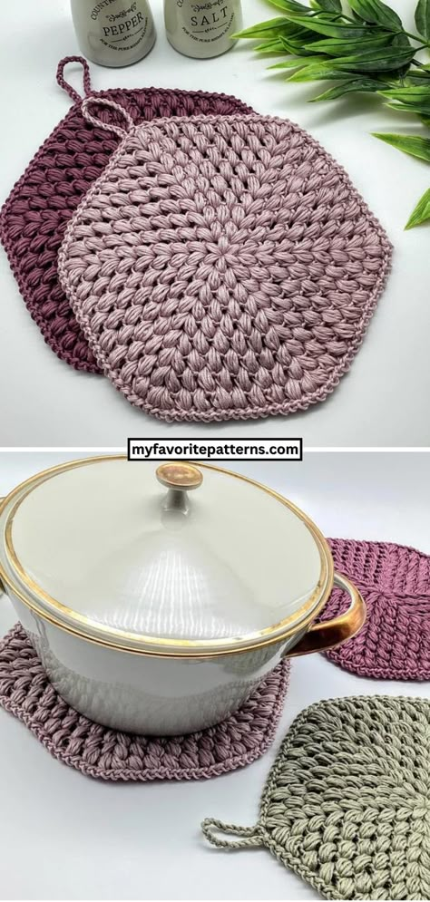 Easy Crochet Pattern Potholder Tutorial for Beginners Easy Crochet Gifts Free Pattern, Crochet Project Ideas For Beginners, Homemade Pot Holders Hot Pads, Free Potholder Crochet Patterns, Easy Crochet Projects Gifts, Small Cotton Crochet Projects, Free Hot Pad Crochet Pattern, Bowl Cozy Pattern Free Crochet, Crochet Potholders Easy