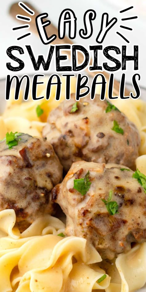 Swedish Meatball Recipe Campbells, Muffin Meatballs, Swedish Meatball Recipe With Sour Cream, Swedish Meatballs Stovetop, Meatball Recipes Swedish, Swinish Meatball, Campbells Swedish Meatball Recipe, Recipes With Homestyle Meatballs, Sweetish Meatballs Recipe Easy