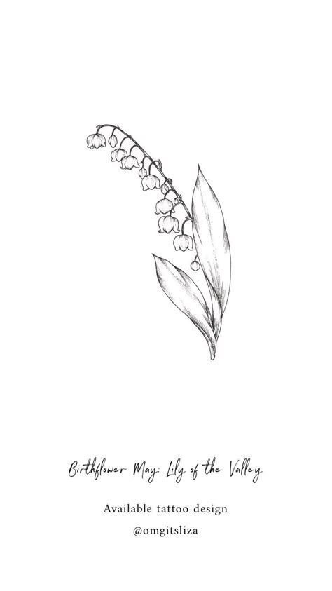 May Birth Flower Tattoo, December Birth Flower Tattoo, Cool Little Tattoos, Lily Of The Valley Tattoo, Men Flower Tattoo, Valley Tattoo, May Birth Flower, December Birth Flower, Sibling Tattoos