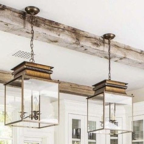 Love these lanterns for the kitchen! French Provincial Home, Hotel Indigo, Kitchen Board, My Old Kentucky Home, Wall Lantern, House Kitchen, New Home Designs, Modern Traditional, Kitchen Wall