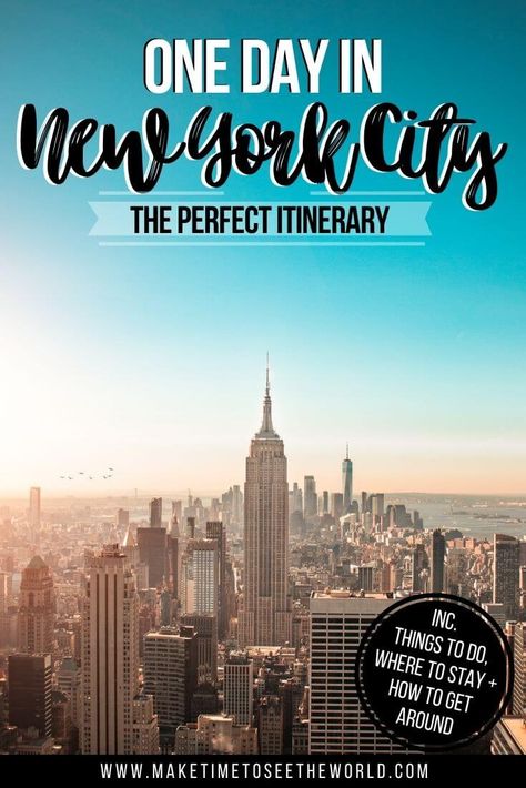 The Perfect Itinerary for One Day in New York City (written by a local!) Including things to do in New York, Where to Stay in New York, NYC Itinerary, One Day in NYC, New York Attractions, New York What to do, New York Itinerary #NewYork #NYC #USATravel New York One Day Itinerary, New York Where To Stay, One Day In Nyc, Where To Stay In Nyc, New York Day Trip, Canada Niagara Falls, New York City Itinerary, New York Itinerary, Day In New York City