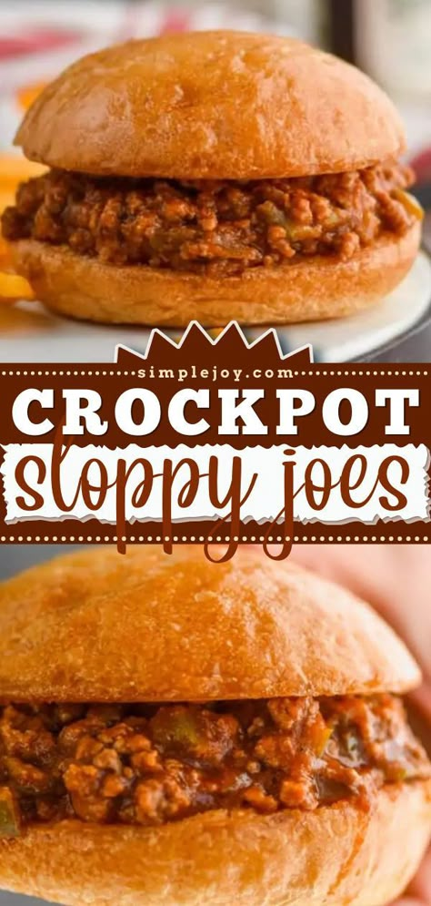 Slow Cooker Sloppy Joe Recipe, Crockpot Sloppy Joes, Sloppy Joe Recipe Crock Pot, Crock Pot Sloppy Joes, Slow Cooker Sloppy Joes, Sloppy Joe Recipe Easy, Homemade Sloppy Joe Recipe, Sloppy Joe Recipe, Sloppy Joes Easy