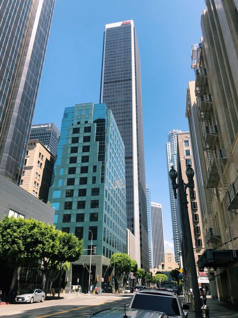 La Downtown Aesthetic, Los Angeles Downtown Aesthetic, Moving To La Aesthetic, Downtown Los Angeles Aesthetic, Downtown La Aesthetic, Harlow James, Los Angeles Buildings, Los Angeles Skyscrapers, La Aesthetic