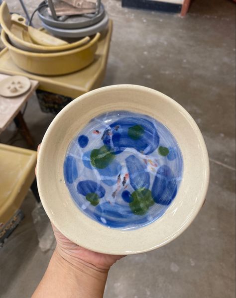 I wished the koi fish were more opaque but love how this one turned out! #ceramics #koifish #koifishart #water Pottery Koi Fish, Koi Fish Pottery, Koi Fish Bowl, Color Me Mine, Koi Fish Pond, Koi Carp, Keramik Design, Ceramic Ideas, Fish Pond