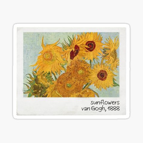 Van Gogh Sunflowers • Millions of unique designs by independent artists. Find your thing. Van Gogh Stickers, Starry Night Sticker, Kindle Decoration, Vincent Van Gogh Starry Night, Vincent Van Gogh Paintings, Van Gogh Sunflowers, Redbubble Stickers, Arte Van Gogh, Photoshop Pics