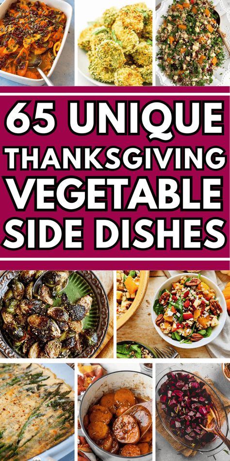 The best vegetable side dishes for Thanksgiving! Easy Thanksgiving veggie sides including make ahead and crockpot recipes, cold salads, hearty casseroles and healthy green vegetables for a crowd. Lighter thanksgiving side dishes with carrots, green beans, brussel sprouts, squash, corn and potato. Thanksgiving vegetable side dishes green, make ahead thanksgiving vegetable side dishes, traditional and unique thanksgiving side dishes, new thanksgiving recipes side dishes, thanksgiving dinner ... Thanksgiving Veg Side Dishes, Veggie Dishes Thanksgiving, Halloween Vegetable Side Dishes, Untraditional Thanksgiving Sides, Vegetable Side Thanksgiving, Green Vegetables For Thanksgiving, Thanksgiving Sides Veggies, Vegetable Sides Thanksgiving, Fancy Thanksgiving Side Dishes