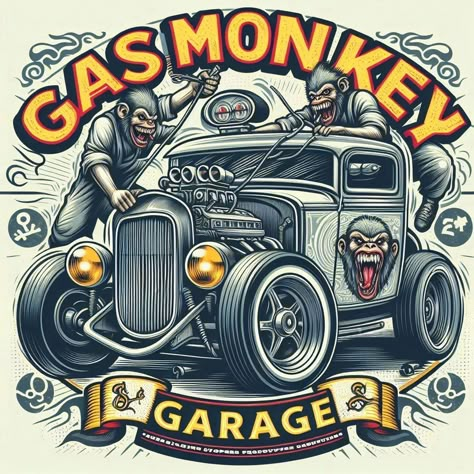 Gas Monkey Garage FanArt created with AI #ai #aiart #aiartwork #aiartcommunity #fanart #gasmonkey #gasmonkeygarage #gasmonkeygaragefan #richardrawlings Richard Rawlings, Cars Cartoon, New For 2023, Monkey Garage, Hot Rod Art, Gas Monkey Garage, Wood Display Stand, Gas Monkey, Garage Signs