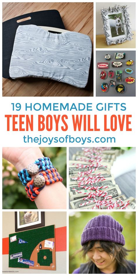 Diy Boy Gifts, Creative Homemade Gifts, Homemade Gifts For Friends, Gifts For Teenagers, Christmas Gifts For Teenagers, Diy Projects For Men, Gift Ideas For Boys, Boy Diy, Gifts For Teen Boys