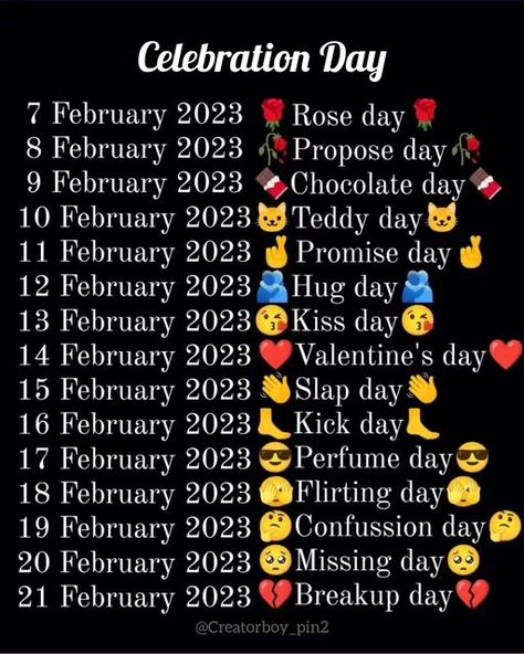 February Love Days, February Days List, Flirting Day, February Days, Childhood Memories Art, Paid Promotion, Propose Day, Teddy Day, Just Good Friends