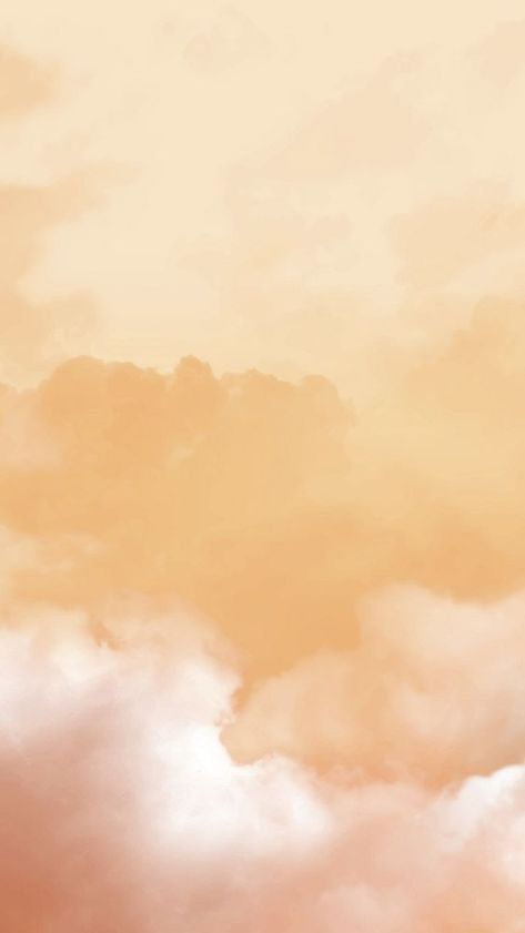 Orange Clouds Wallpaper, Soft Orange Wallpaper, Sky With Clouds Wallpaper, Soft Orange Aesthetic, Iphone Wallpaper Sunset, Cloudy Wallpaper, Sky Iphone Wallpaper, Light Orange Background, Cloud Mural