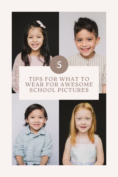 To help your child look their best, here are five key do’s and don’ts to ensure the photos come out perfect. Picture Day Ideas School, What To Wear For School Pictures, Elementary School Picture Day Outfit, School Picture Outfits, What To Wear For School, Picture Day Outfits, Spring School, School Picture, School Portraits