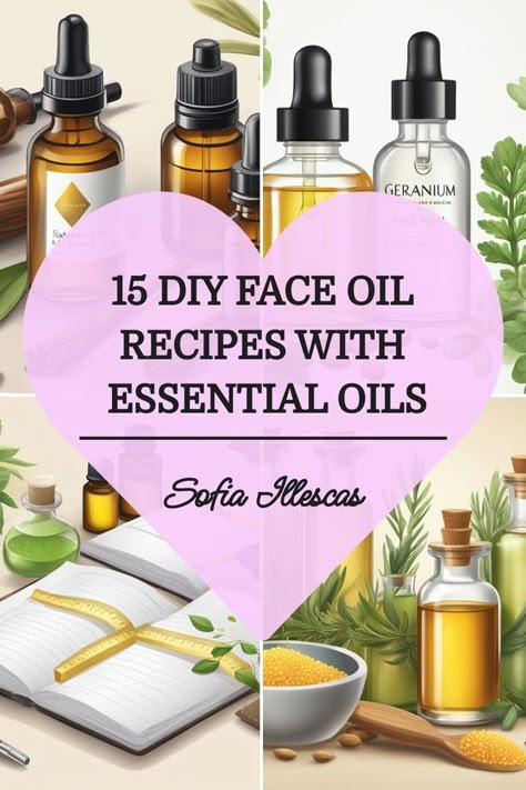 Facial Essential Oil Blends, Essential Oil Face Serum Recipe, Diy Face Oil Recipe, Essential Oils For Face Skincare, Essential Oil Recipes For Skin, Tired Eyes Remedy, Face Oil Diy, Diy Face Serum Recipe, Diy Face Oil