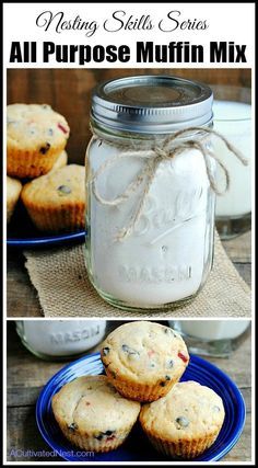 Homemade Muffin Mix, Muffin Mix Recipe, Jar Mixes, Baking Mix Recipes, Homemade Dry Mixes, Homemade Sauerkraut, Fruit Chocolate, Diy Mixes, Homemade Pantry