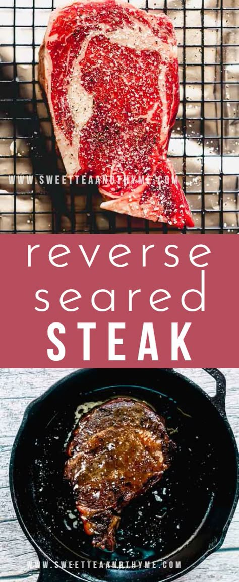 Reverse Sear Ribeye, Porterhouse Steak Recipe, Reverse Sear Steak, Sear Steak, Steak Temperature, Steak Ribeye, Ny Steak, Cooking Ribeye Steak, Strip Steak Recipe