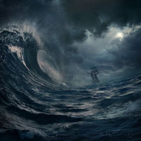 Lead yourself.. Be the captain of your ship on the sea… | by Benilson_Bruno | Mar, 2021 | Medium Ocean Storm, Storm Art, Navi A Vela, Sea Storm, Ship Paintings, Stormy Sea, Ocean Painting, A Ship, Arte Fantasy