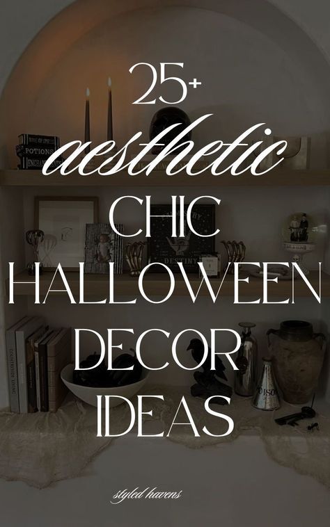 Love Halloween home decor but need it to be *stylish*? These *gorgeous* and classy Halloween decor ideas are a MUST-SEE - lots of minimalist Halloween inspo, and some pretty vintage & chic Halloween decor, too!   (save to your HALLOWEEN aesthetic decor or Hallowe'en decorations board for later!) Classy Halloween Decorations Indoor, Halloween Decor Classy, Halloween Aesthetic Decor, Minimalist Halloween Decor, Stylish Halloween Decor, Modern Halloween Decor, 15 Aesthetic, Chic Halloween Decor, Black Candlesticks