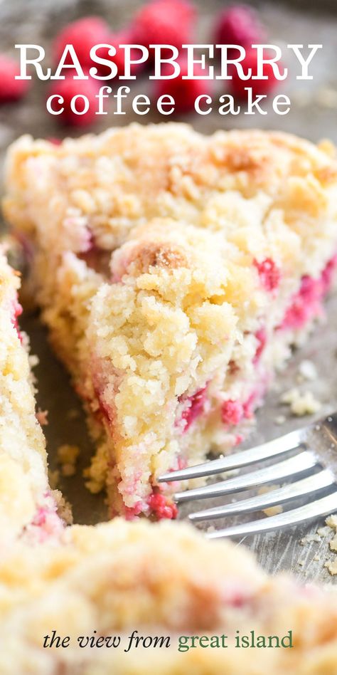 Fresh Raspberry Desserts, Raspberry Coffee Cake, Raspberry Breakfast, Raspberry Coffee Cakes, Raspberry Coffee, The View From Great Island, Raspberry Desserts, Cake Mug, Raspberry Recipes