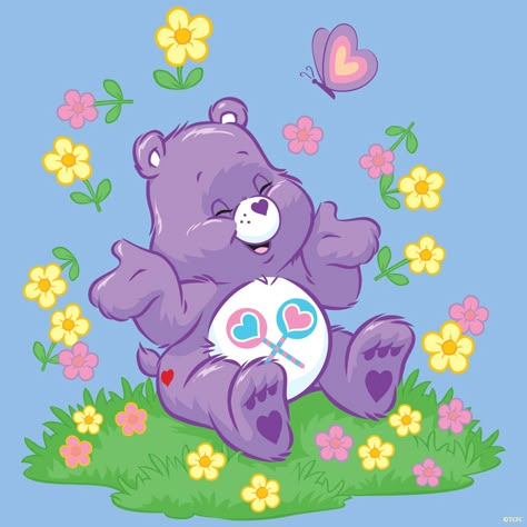 Care Bears: Share Bear Care Bears Birthday Party, Care Bears Vintage, Care Bear Party, Care Bear Birthday, The Care Bears, Care Bears Cousins, Bear Character, Kids Background, Bear Theme