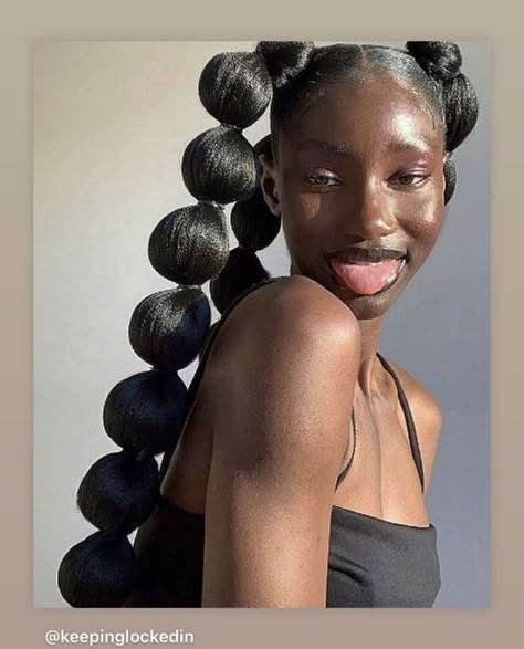 Cabello Afro Natural, Bubble Braids, Dark Skin Beauty, Classic Hairstyles, Hair Reference, Baddie Hairstyles, Box Braids Hairstyles, African Hairstyles, Fun Style