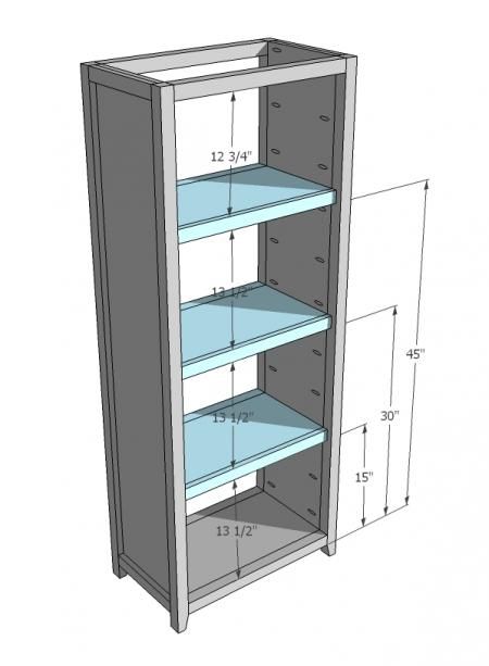 What have I got myself into with GLWT's DIY month!  I thought this bookshelf looked awesome, but it's like Ikea directions x 100 How To Make Bookshelves, Diy Bookshelf Plans, Rustic Bookshelf, Beautiful Bookshelf, Bookshelf Plans, Diy Storage Cabinets, Wood Bookshelves, Building Furniture, Woodworking Furniture Plans