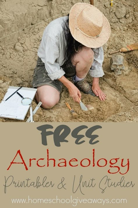 FREE Archaeology Printables and Unit Studies (Instant Download - Archaeology Observations Journal Page) - Homeschool Giveaways Dinosaur Unit Study, Archaeology For Kids, Archaeology Dig, Unit Studies Homeschool, Ancient Egypt History, History Activities, Egypt History, Homeschool History, Teaching Social Studies