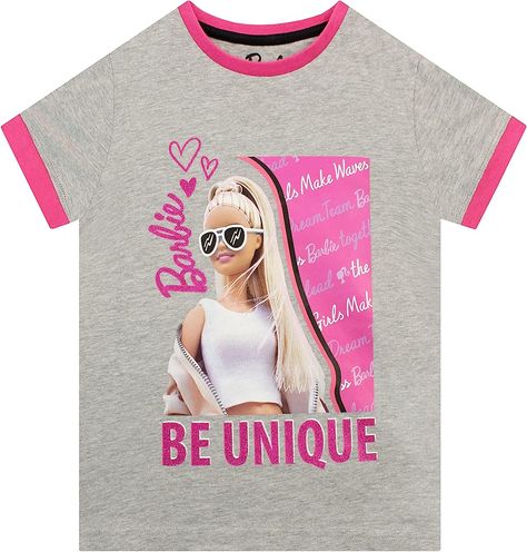 Barbie Tshirt Girls | Official Merch | Inspirational Girls T Shirts Grey 2-3 Years : Amazon.co.uk: Fashion Barbie Tees, Barbie Merchandise, Barbie Merch, Fashionista Barbie, Barbie T Shirt, Barbie Shirt, Classic Barbie, Barbie Gifts, Barbie Top