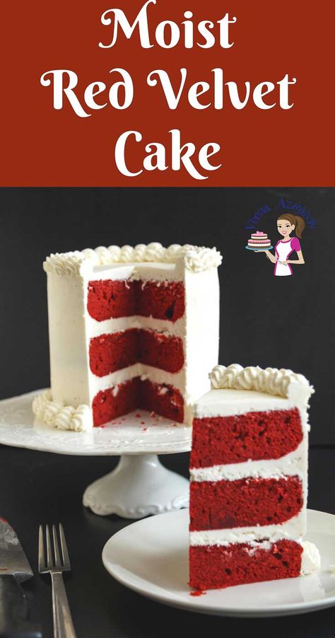 White Cream Cheese Frosting, Red Velvet Cake Recipe Easy, Sponge Texture, Red Velvet Wedding Cake, Velvet Cakes, Bolo Red Velvet, Vegan Wedding Cake, Red Velvet Cake Recipe, Velvet Cake Recipes