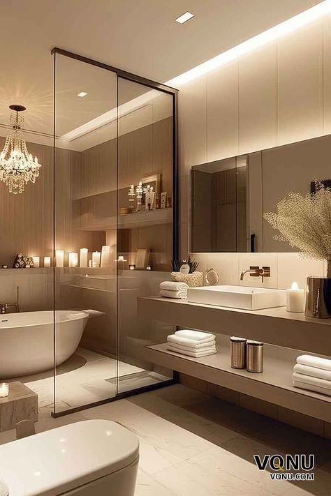 15 Elegant Bathroom Makeover Ideas for Every Home – VQNU Full Washroom Design, Bathroom Hotel Luxury, Hotels Bathroom Design, Rest Room Design Bathroom, Luxury Bathroom Design Ideas, Hotel Bathroom Ideas, Bathroom Hotel Design, Bathroom Ideas Spa, Luxury Primary Bathroom