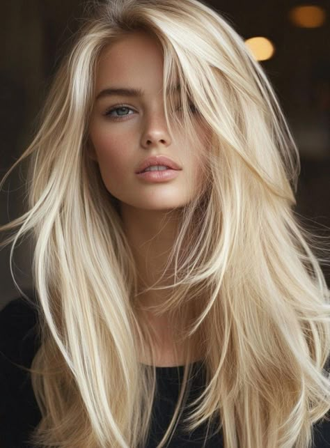 Long Blonde Hair Wavy, Long Blond Hairstyles, Beautiful Women's Faces, Bleach And Tone Hair, Blonde Hair Haircuts, Pretty Blonde Women, Wavy Long Hairstyles, Long Hairstyles Blonde, Long Blonde Hairstyles