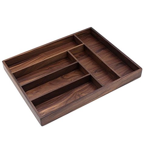 Bamber Wood Kitchen Silverware Organizer Utensil Drawer Organizer Flatware Cultery Tray Black Walnut 159 x 125 x 15 Inches * More info could be found at the image url.-It is an affiliate link to Amazon. Organize Utensil Drawer, Walnut Wood Kitchen, Kitchen Silverware, Wooden Silverware, Silverware Organizer, Kitchen Drawer Organizer, Utensil Drawer Organization, Silverware Organization, Silverware Tray