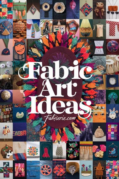 11 Fabric Art Ideas to Ignite Your Creativity - Fabricerie Fabric Art Ideas, Diy Textiles Projects, Fabric Textile Art, Framed Fabric Art, Fabric Art Tutorials, Recycled Fabric Art, Fiber Art Collage, Abstract Art Quilt, Applique Art