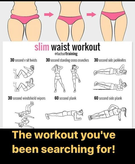 Slimmer Waste Workout, Být Fit, Teen Workout Plan, Summer Body Workout Plan, Small Waist Workout, Summer Bod, Lower Belly Workout, Workouts For Teens, Workout Routines For Beginners