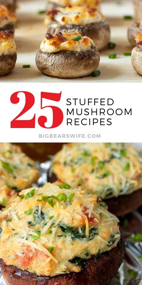 Stuffed Mushrooms Using Stovetop Stuffing, Big Stuffed Mushrooms, Olive Stuffed Mushrooms, Mushroom Stuffed Meatballs, Stuffed Mushrooms With Wine Sauce, Stuff Mushrooms Easy, Risotto Stuffed Mushrooms, Johnny Carinos Stuffed Mushrooms, Stuffed Mushroom Recipes Easy