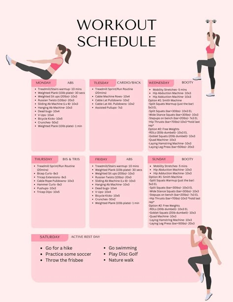 7 Days A Week Workout Plan, 11 Week Workout Plan, Workout Plan Month, Busy Schedule Workout Plan, Strength Training Calendar, Twice A Day Workout Plan, Two Day Workout Plan, Gym Work Out Plan, 7 Day Gym Workout Plan For Women