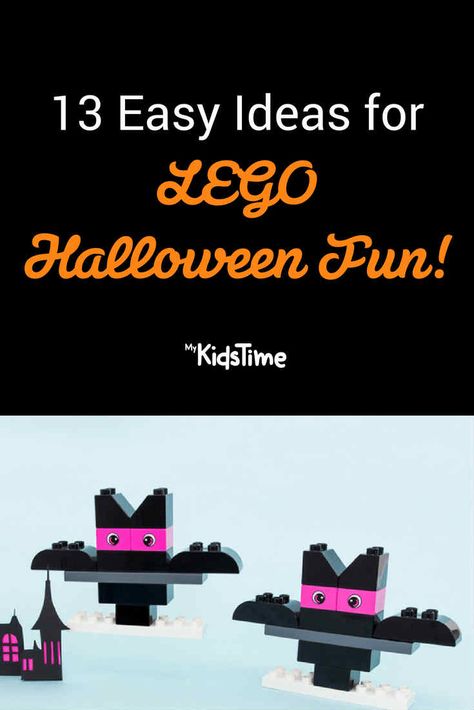 Lego Autumn Ideas, Halloween Lego Builds, Lego Autumn, Halloween Handout, Halloween Lego, Lego Diy Crafts, Halloween Ideas For Kids, Lego Learning, Lego Crafts